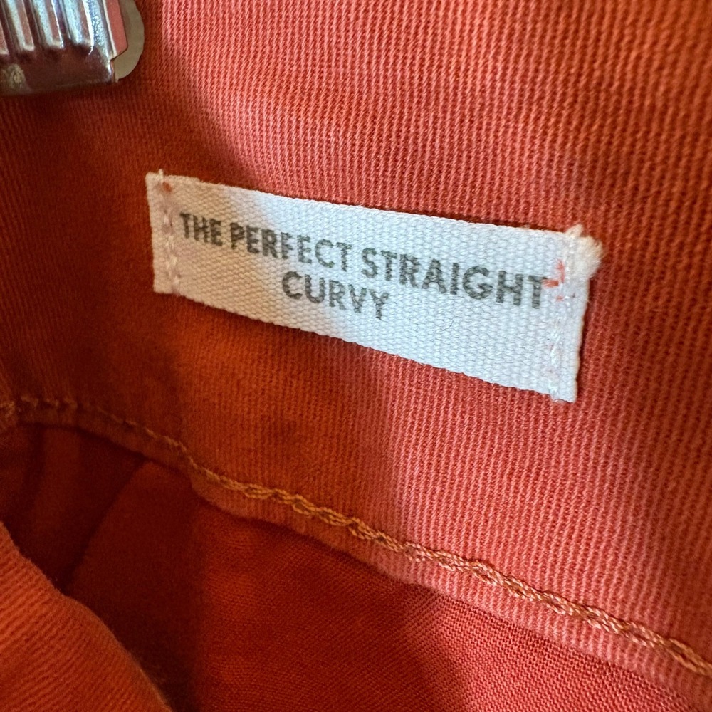 LOFT The Perfect Straight Curvy Pants Size 6 Burnt Orange Rust NWT - Picture 7 of 10